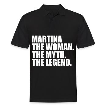 Woman Mythos Legende Name Martina - Männer Poloshirt - Schwarz - Vorne - Kai (181cm)