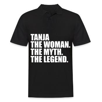 Femme, Mythe, Légende, Nom, Tanja - Polo Homme - noir - Devant - Kai (181cm)