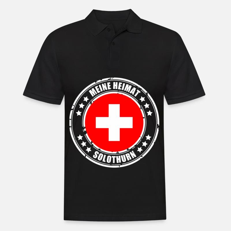 MEINE HEIMAT SOLOTHURN - Männer Poloshirt - Schwarz