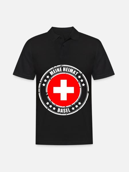 MY HOMETOWN BASEL - Men's Polo Shirt - black
