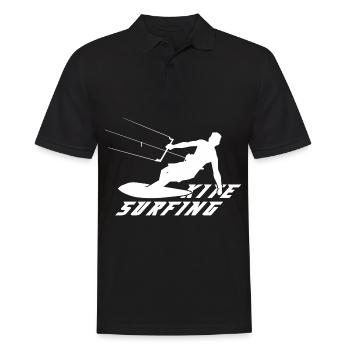 Kitesurfen Kiteboarding Kite Kiten - Männer Poloshirt - Schwarz - Vorne - Kai (181cm)