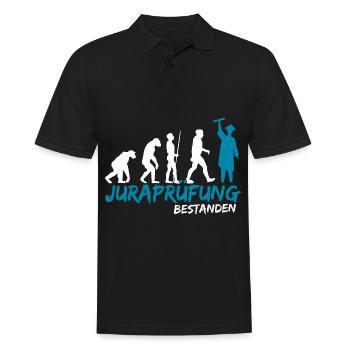Juraprüfung Jura Prüfung Studium bestanden - Männer Poloshirt - Schwarz - Vorne - Kai (181cm)