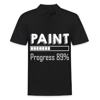 Peintre et vernisseur, le métier le meilleur et le plus ennuyeux - Polo Homme - noir - Devant - Kai (181cm)