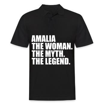 Woman Mythos Legende Name Amalia - Männer Poloshirt - Schwarz - Vorne - Kai (181cm)