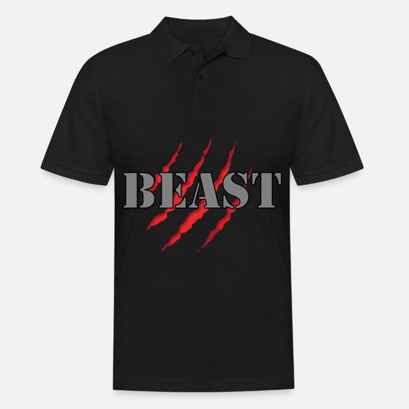 Beast - Männer Poloshirt - Schwarz