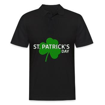 St. Patrick's Day with shamrock - with a shamrock - Men's Polo Shirt - black - Front - Kai (181cm)