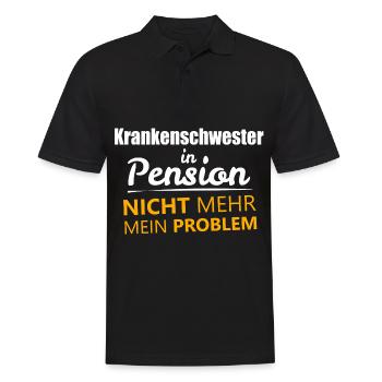 Krankenschwester Ruhestand Pension - Männer Poloshirt - Schwarz - Vorne - Kai (181cm)