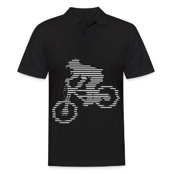 Mountain biking - (4) - Men's Polo Shirt - black - Front - Kai (181cm)