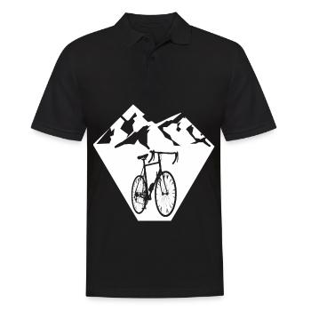 Diamantform - Montagne - Cyclisme - (4) - Polo Homme - noir - Devant - Kai (181cm)