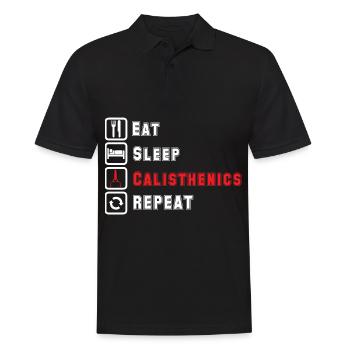 Meditation, Zen Yoga and Pilates - Men's Polo Shirt - black - Front - Kai (181cm)