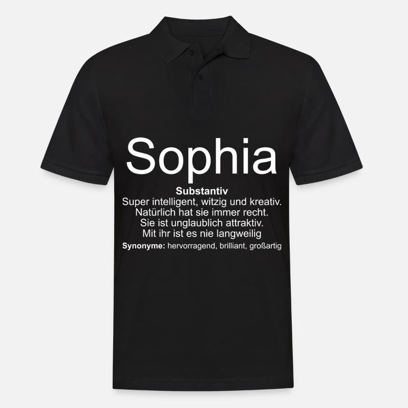 Name Definition Sophia - Männer Poloshirt - Schwarz
