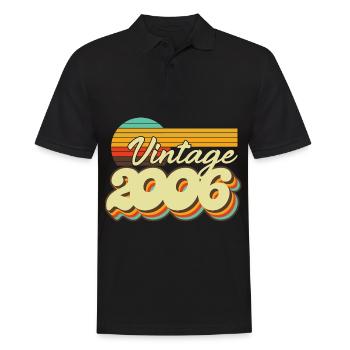 2006 Vintage Birthday Retro Vintage Gift - Men's Polo Shirt - black - Front - Kai (181cm)
