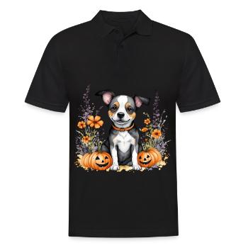 Halloween puppy - Men's Polo Shirt - black - Front - Kai (181cm)