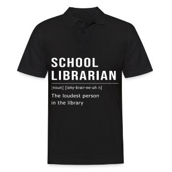 Lesen Bibliothek Leseratte - Männer Poloshirt - Schwarz - Vorne - Kai (181cm)