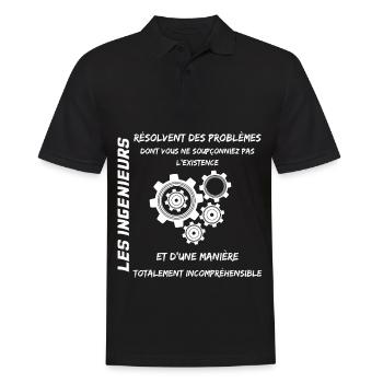 Les Ingénieurs - Polo Homme - noir - Devant - Kai (181cm)