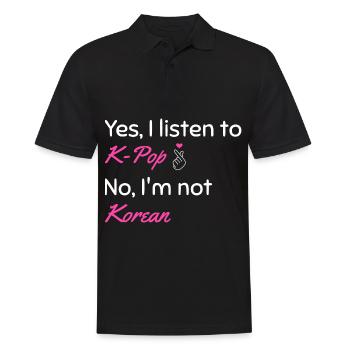 K-pop coréen korean pop musique cadeau de Kpop - Polo Homme - noir - Devant - Kai (181cm)