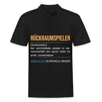 Handball - Männer Poloshirt - Schwarz - Vorne - Kai (181cm)