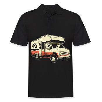 Wohnwagen Wohnmobil Caravan Camper - Männer Poloshirt - Schwarz - Vorne - Kai (181cm)