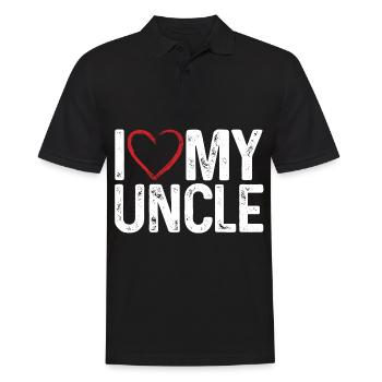 Love My Uncle Niece Nephew Aunt Family Brother - Men's Polo Shirt - black - Front - Kai (181cm)