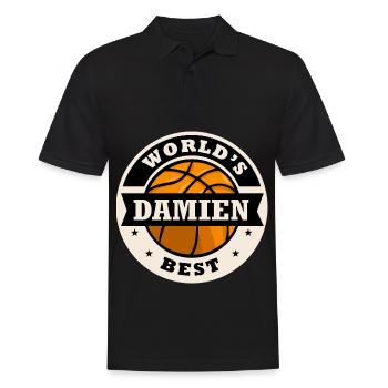 Damien world s best joueur de basketball - Polo Homme - noir - Devant - Kai (181cm)