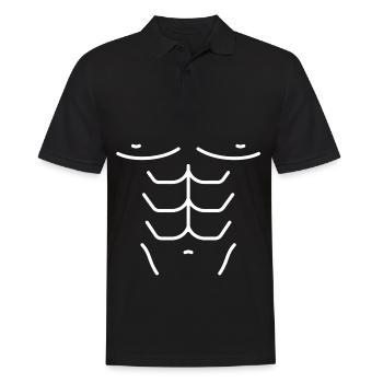 Sixpack à emporter! - Polo Homme - noir - Devant - Kai (181cm)