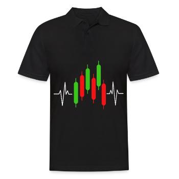 stock exchange - Men's Polo Shirt - black - Front - Kai (181cm)