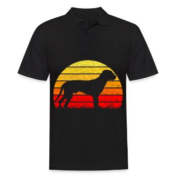 Schwarzwildbracke Slovenský Kopov Sonnenaufgang - Männer Poloshirt - Schwarz - Vorne - Kai (181cm)