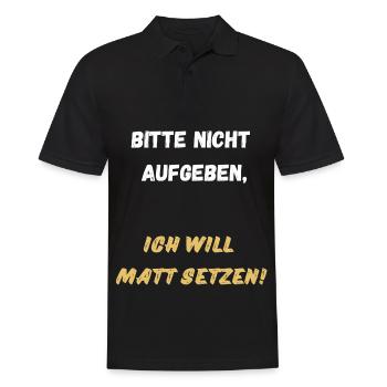 Schach Spruch Geschenk Schachmatt Queens Gambit - Männer Poloshirt - Schwarz - Vorne - Kai (181cm)