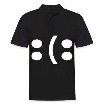 Motivation You decide: Happy or sad - Men's Polo Shirt - black - Front - Kai (181cm)