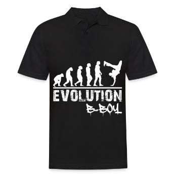 Breakdance Evolution B-Boy Breakdancer Geschenk - Männer Poloshirt - Schwarz - Vorne - Kai (181cm)