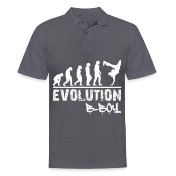 Breakdance Evolution B-Boy Breakdancer Gift - Men's Polo Shirt - charcoal grey - Front - Nico (186cm)