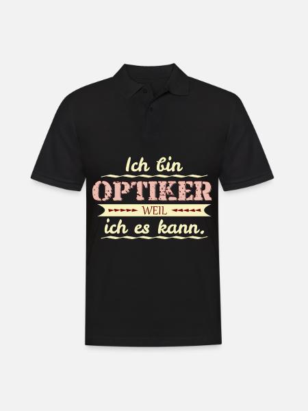 optiker weil ich es kann - Männer Poloshirt - Schwarz