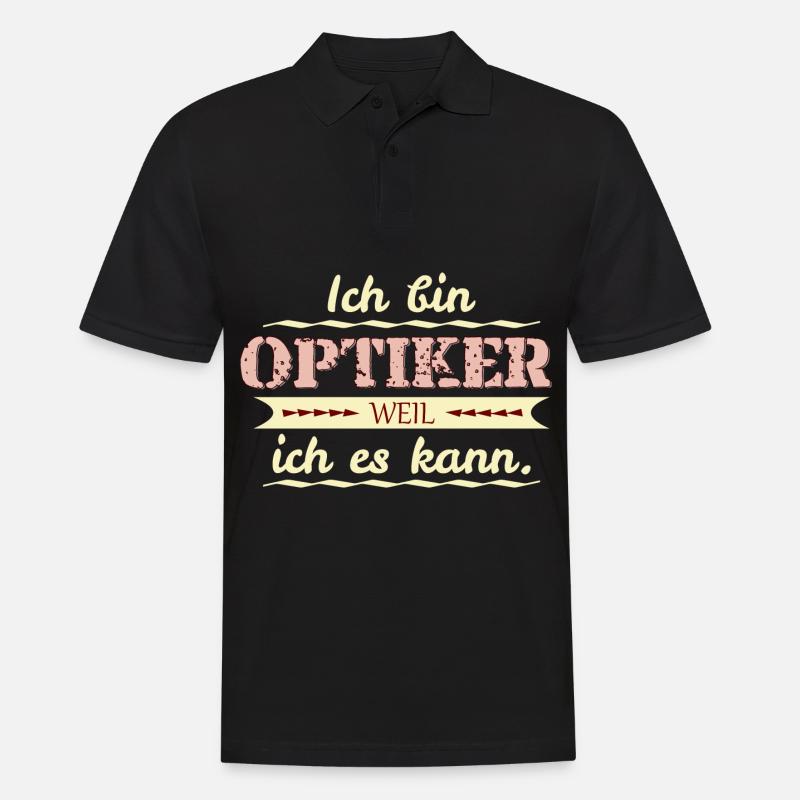 optiker weil ich es kann - Männer Poloshirt - Schwarz