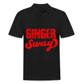 Ginger Swag Redhead Team Red Orange Hair Irish - Men's Polo Shirt - black - Front - Kai (181cm)
