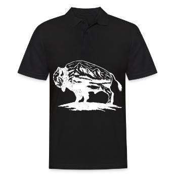 Parc national Baffalo Buffalo États-Unis Amérique - Polo Homme - noir - Devant - Kai (181cm)