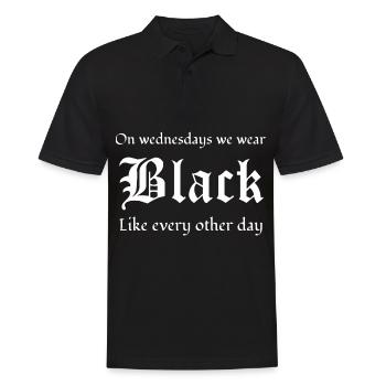 Gothic Lover Wednesdays Wear We Black Like - Men's Polo Shirt - black - Front - Kai (181cm)