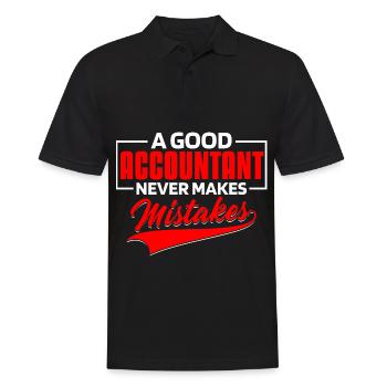 Ein guter Buchhalter macht keine Fehler - Männer Poloshirt - Schwarz - Vorne - Kai (181cm)