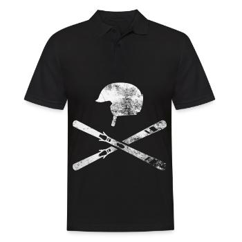 Skifahren - (5) - Männer Poloshirt - Schwarz - Vorne - Kai (181cm)