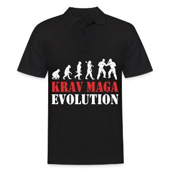 Krav Maga - Männer Poloshirt - Schwarz - Vorne - Kai (181cm)