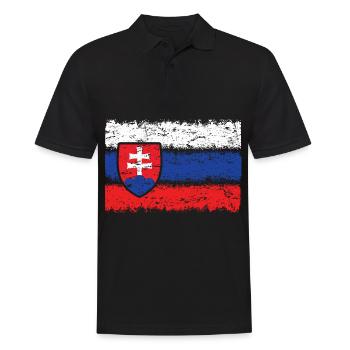 Slowakei Europa - Männer Poloshirt - Schwarz - Vorne - Kai (181cm)