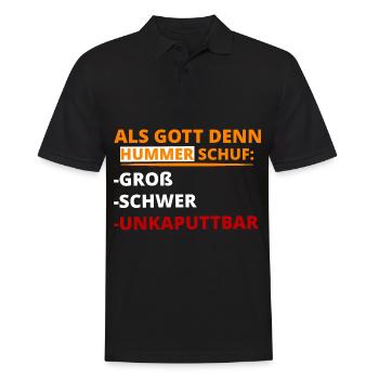 Als Gott den Hummer schuf Geschenk - Männer Poloshirt - Schwarz - Vorne - Kai (181cm)