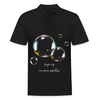 Finger weg von meiner Seifenblase, Soap Bubble - Männer Poloshirt - Schwarz - Vorne - Kai (181cm)