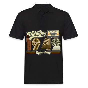 1942 Vintage Vintage Anniversaire Rétro Cadeau - Polo Homme - noir - Devant - Kai (181cm)