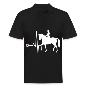 Dressage Cavalier de dressage Cheval d’équitation - Polo Homme - noir - Devant - Kai (181cm)