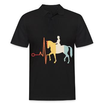 Dressage Cavalier de dressage Cheval d’équitation - Polo Homme - noir - Devant - Kai (181cm)