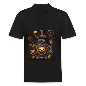 Halloween-Maschine - Männer Poloshirt - Schwarz - Vorne - Kai (181cm)