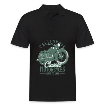 Motorrad Shirt - Männer Poloshirt - Schwarz - Vorne - Kai (181cm)