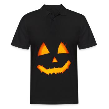 kürbis - Männer Poloshirt - Schwarz - Vorne - Kai (181cm)