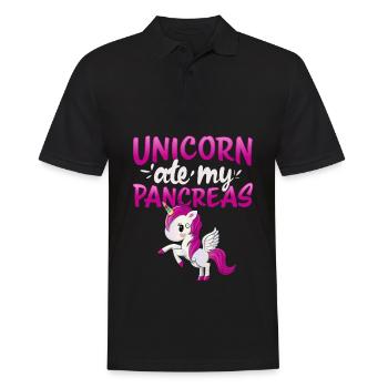 T1D diabète de type 1 Licorne Kids Pink Wings - Polo Homme - noir - Devant - Kai (181cm)