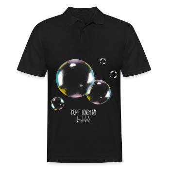 Don’t Touch my bubble, bulle de savon, Vintage, Art - Polo Homme - noir - Devant - Kai (181cm)